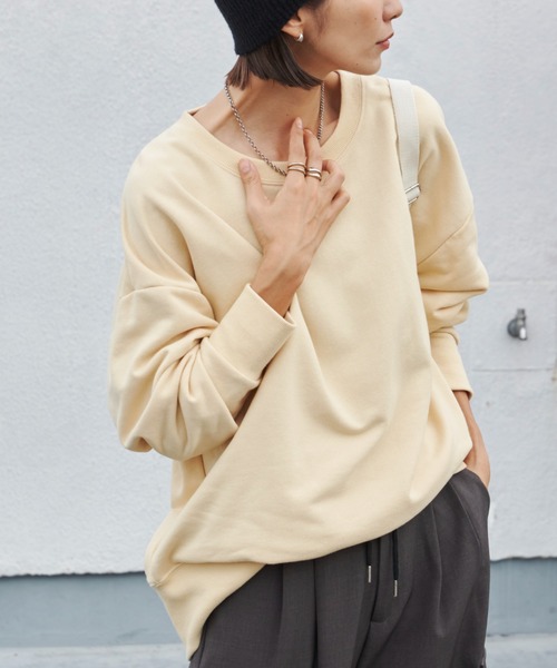 Auntie Rosa Holiday(アンティローザホリデー)の「TC裏毛オーバーサイズプルオーバー(スウェット・レディース・ピンク/グリーン/ホワイト/イエロー/ナチュラル・FREE)」の21枚目の写真
