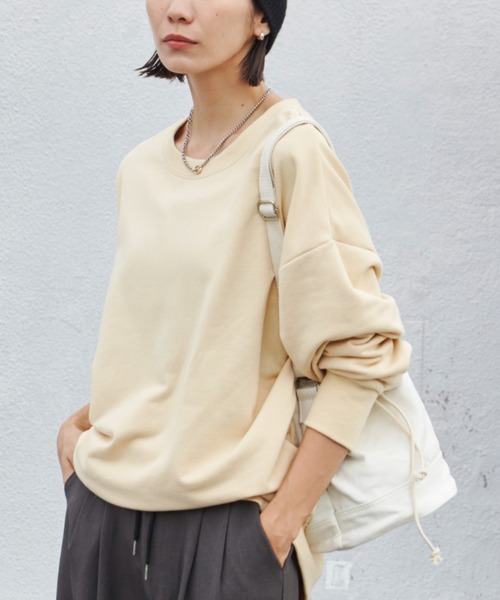 Auntie Rosa Holiday(アンティローザホリデー)の「TC裏毛オーバーサイズプルオーバー(スウェット・レディース・ピンク/グリーン/ホワイト/イエロー/ナチュラル・FREE)」の20枚目の写真