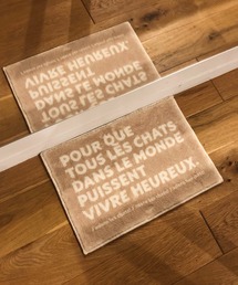 N+Ecology（ネコロジー）の「【N＋Ecology ネコロジー】猫メッセージ フードラグ（ラグ/マット）」