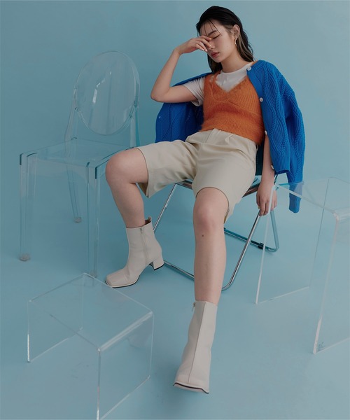 miette（ミエット）の「ウェーブニットカーディガン（カーディガン/ボレロ・レディース・オレンジ/グリーン/ライトベージュ/ブルー/ブラック・FREE）」の20枚目の写真