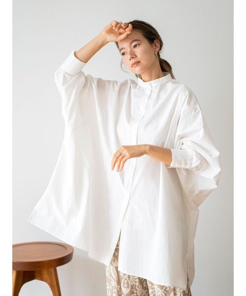 Ungrid（アングリッド）の「ルーズシルエットビックシャツ（シャツ/ブラウス・レディース・イエロー/オフホワイト/ブルー・FREE）」の2枚目の写真