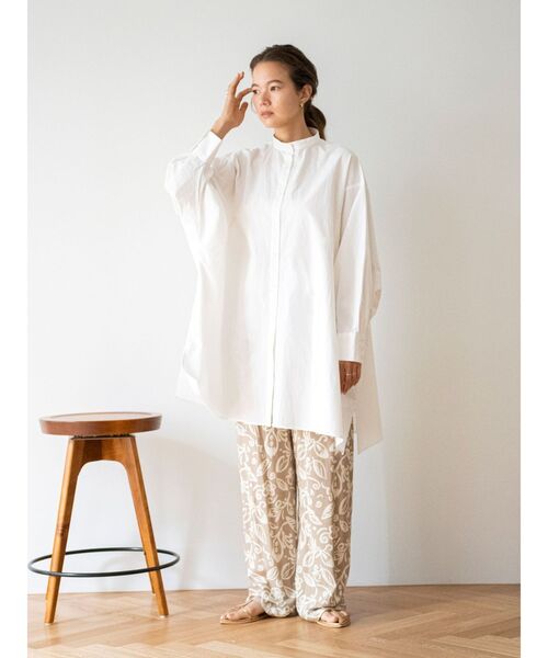 Ungrid（アングリッド）の「ルーズシルエットビックシャツ（シャツ/ブラウス・レディース・イエロー/オフホワイト/ブルー・FREE）」の6枚目の写真