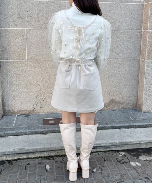 one after another NICE CLAUP（ワンアフターアナザーナイスクラップ）の「【2WAY着用】ジップアップミニスカパン（その他パンツ・レディース・ブラック/グレー系その他/ベージュ/ベージュ系その他・FREE）」の20枚目の写真