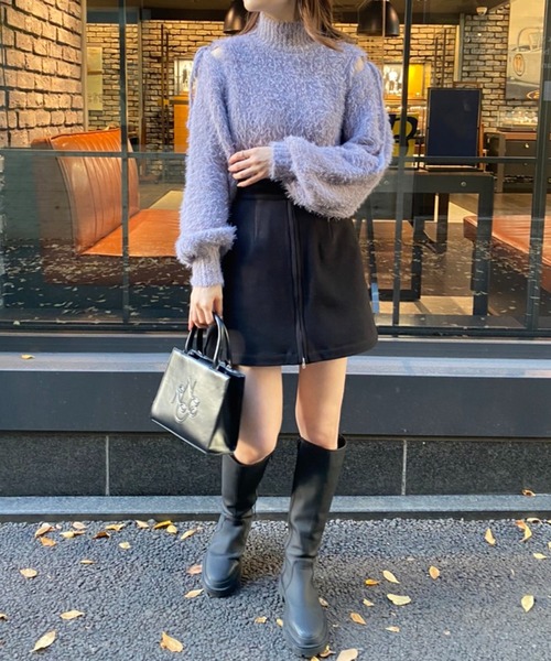 one after another NICE CLAUP（ワンアフターアナザーナイスクラップ）の「【2WAY着用】ジップアップミニスカパン（その他パンツ・レディース・ブラック/グレー系その他/ベージュ/ベージュ系その他・FREE）」の11枚目の写真