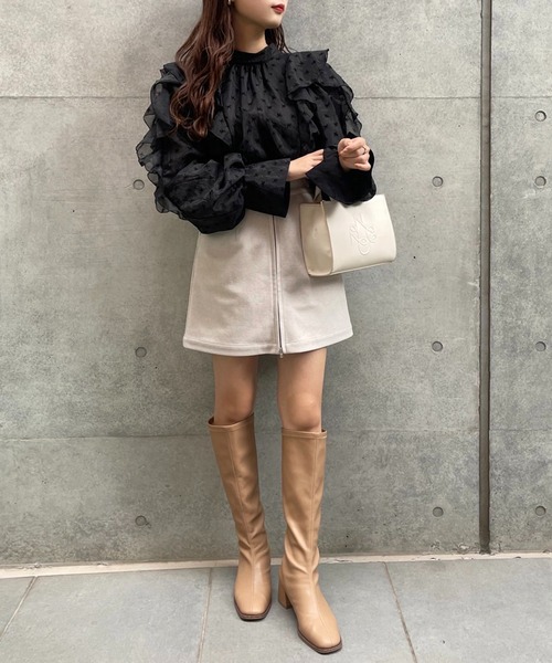one after another NICE CLAUP（ワンアフターアナザーナイスクラップ）の「【2WAY着用】ジップアップミニスカパン（その他パンツ・レディース・ブラック/グレー系その他/ベージュ/ベージュ系その他・FREE）」の12枚目の写真