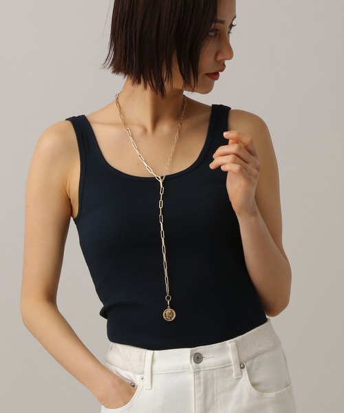 BARNYARDSTORM（バンヤードストーム）の「BARNYARDSTORM / プレーンリブタンク（タンクトップ・レディース・ホワイト/ブラック/ネイビー/グレー/カーキ・1/0）」の5枚目の写真