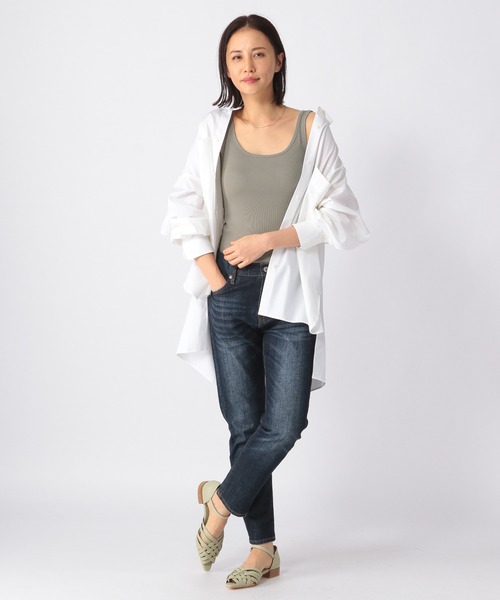 BARNYARDSTORM（バンヤードストーム）の「BARNYARDSTORM / プレーンリブタンク（タンクトップ・レディース・ホワイト/ブラック/ネイビー/グレー/カーキ・1/0）」の18枚目の写真