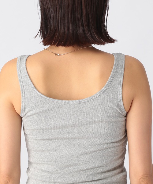 BARNYARDSTORM（バンヤードストーム）の「BARNYARDSTORM / プレーンリブタンク（タンクトップ・レディース・ホワイト/ブラック/ネイビー/グレー/カーキ・1/0）」の9枚目の写真