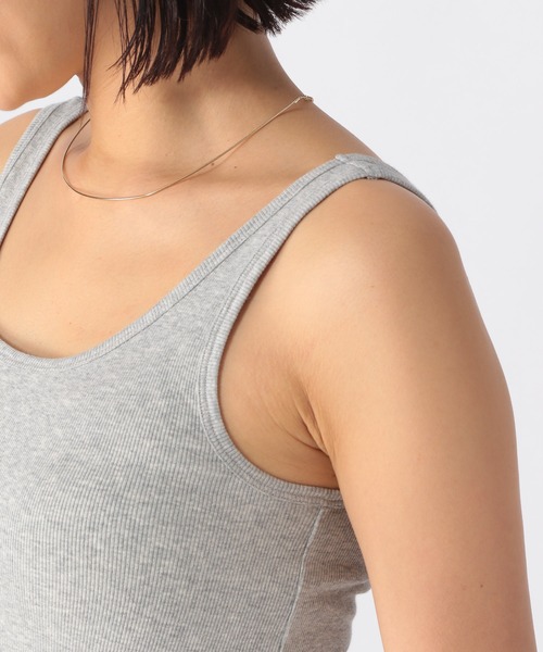 BARNYARDSTORM（バンヤードストーム）の「BARNYARDSTORM / プレーンリブタンク（タンクトップ・レディース・ホワイト/ブラック/ネイビー/グレー/カーキ・1/0）」の13枚目の写真