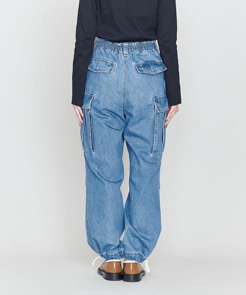 ASTRAET（アストラット）の「＜ASTRAET＞コットン デニム スソドロー カーゴパンツ（カーゴパンツ・レディース・ライトブルー・1/0）」の8枚目の写真