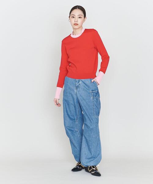 ASTRAET（アストラット）の「＜ASTRAET＞コットン デニム スソドロー カーゴパンツ（カーゴパンツ・レディース・ライトブルー・1/0）」の7枚目の写真