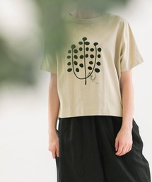 USコットン Cornet ユーカリプリントTシャツ
