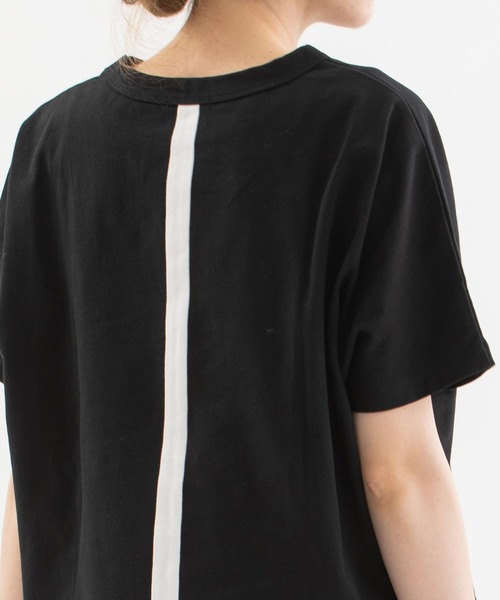 nop de nod(ノップドゥノッド)の「USコットン Cornet ユーカリプリントTシャツ(Tシャツ/カットソー・レディース・ブラック/オフホワイト/キナリ・3)」の17枚目の写真