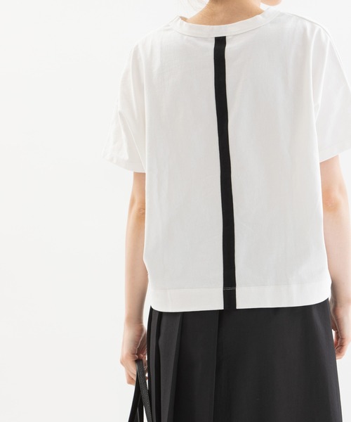 nop de nod(ノップドゥノッド)の「USコットン Cornet ユーカリプリントTシャツ(Tシャツ/カットソー・レディース・ブラック/オフホワイト/キナリ・3)」の21枚目の写真