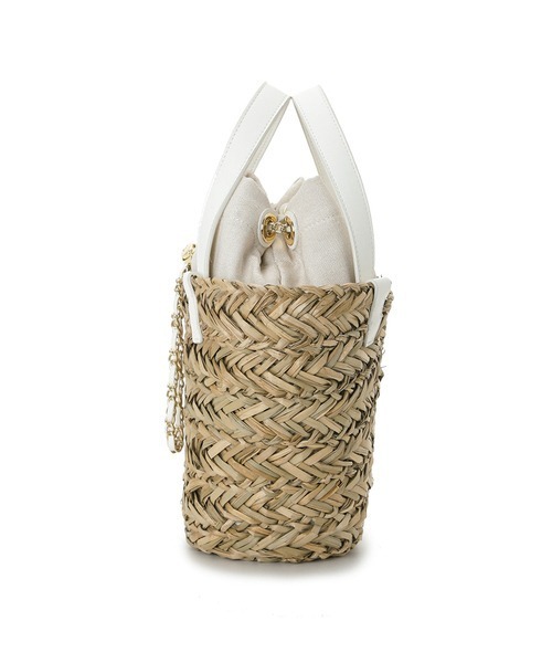 SNIDEL(スナイデル)の「チェーンポイントグラスバッグS(かごバッグ・レディース・ホワイト/ブラック/レッド・FREE)」の20枚目の写真