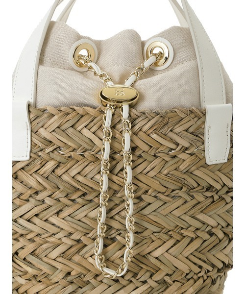 SNIDEL(スナイデル)の「チェーンポイントグラスバッグS(かごバッグ・レディース・ホワイト/ブラック/レッド・FREE)」の11枚目の写真