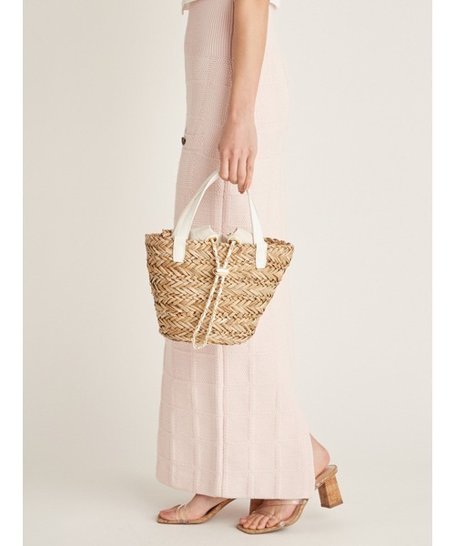 SNIDEL(スナイデル)の「チェーンポイントグラスバッグS(かごバッグ・レディース・ホワイト/ブラック/レッド・FREE)」の21枚目の写真