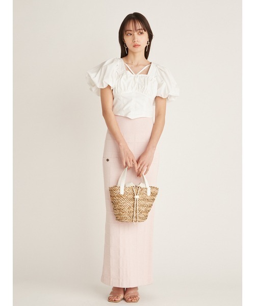 SNIDEL(スナイデル)の「チェーンポイントグラスバッグS(かごバッグ・レディース・ホワイト/ブラック/レッド・FREE)」の19枚目の写真