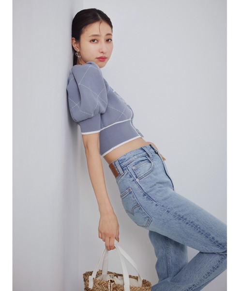 SNIDEL(スナイデル)の「チェーンポイントグラスバッグS(かごバッグ・レディース・ホワイト/ブラック/レッド・FREE)」の9枚目の写真