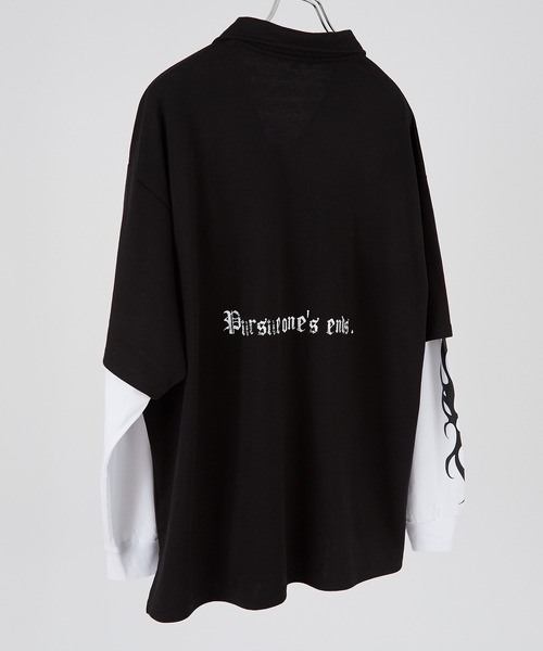 improves(インプローブス)の「ハーフジップ フェイクレイヤード ロンT(Tシャツ/カットソー・メンズ・ブラック系その他/ホワイト/ブラック/ホワイト系その他・LARGE/MEDIUM)」の10枚目の写真