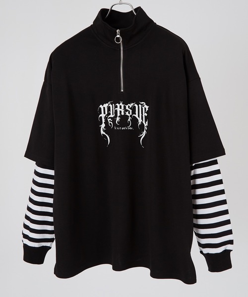 improves(インプローブス)の「ハーフジップ フェイクレイヤード ロンT(Tシャツ/カットソー・メンズ・ブラック系その他/ホワイト/ブラック/ホワイト系その他・LARGE/MEDIUM)」の11枚目の写真