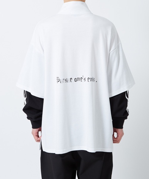 improves(インプローブス)の「ハーフジップ フェイクレイヤード ロンT(Tシャツ/カットソー・メンズ・ブラック系その他/ホワイト/ブラック/ホワイト系その他・LARGE/MEDIUM)」の15枚目の写真