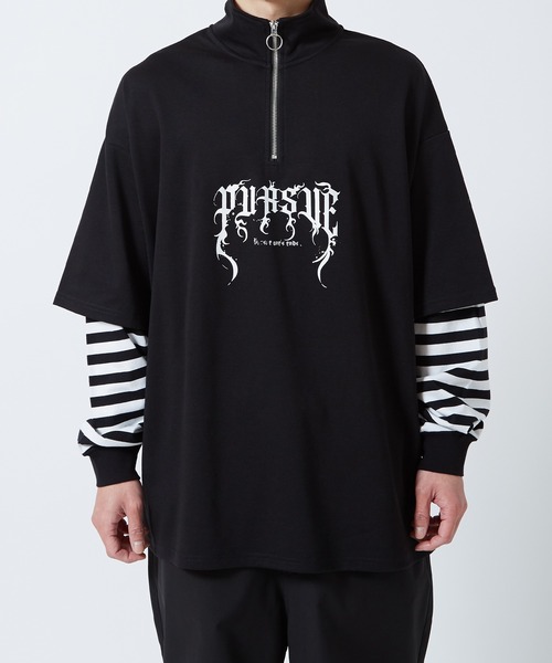 improves(インプローブス)の「ハーフジップ フェイクレイヤード ロンT(Tシャツ/カットソー・メンズ・ブラック系その他/ホワイト/ブラック/ホワイト系その他・LARGE/MEDIUM)」の16枚目の写真