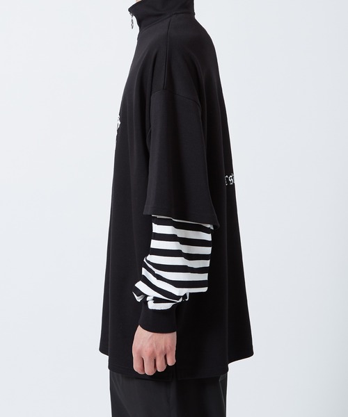 improves(インプローブス)の「ハーフジップ フェイクレイヤード ロンT(Tシャツ/カットソー・メンズ・ブラック系その他/ホワイト/ブラック/ホワイト系その他・LARGE/MEDIUM)」の17枚目の写真