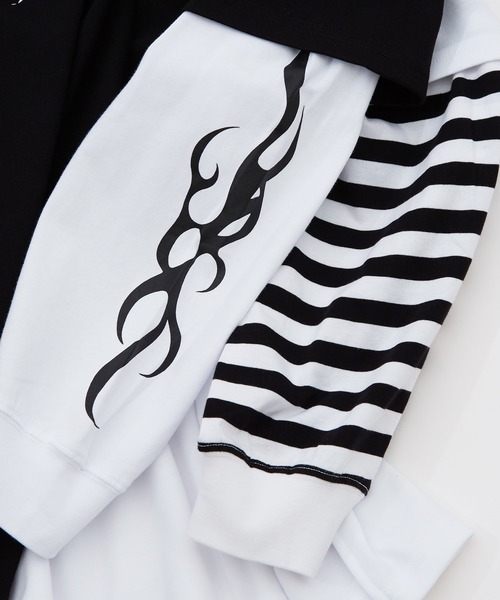 improves(インプローブス)の「ハーフジップ フェイクレイヤード ロンT(Tシャツ/カットソー・メンズ・ブラック系その他/ホワイト/ブラック/ホワイト系その他・LARGE/MEDIUM)」の19枚目の写真