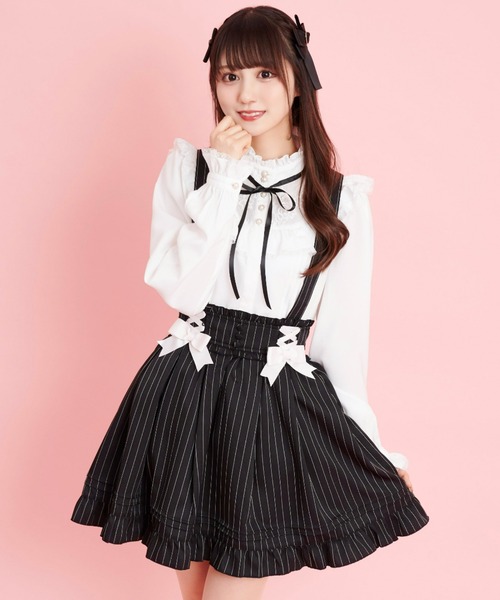 Secret Honey（シークレットハニー）の「レースヨークスタンドカラーブラウス（シャツ/ブラウス・レディース・ブラック/オフホワイト・MEDIUM）」の13枚目の写真