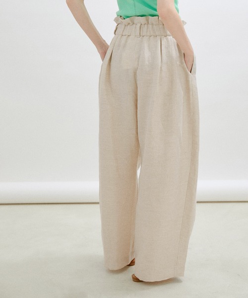 sana（サナ）の「【Sana（サナ）】【セットアップ対応】Wrap slacks（スラックス・レディース・キナリ/チャコールグレー・FREE）」の13枚目の写真