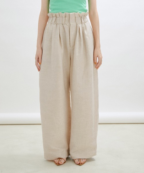 sana（サナ）の「【Sana（サナ）】【セットアップ対応】Wrap slacks（スラックス・レディース・キナリ/チャコールグレー・FREE）」の15枚目の写真