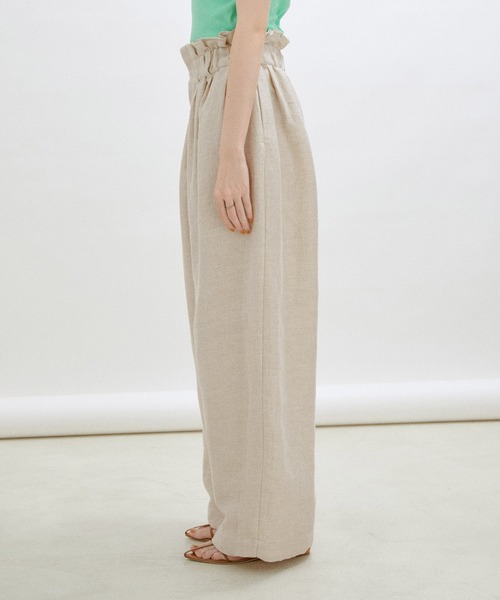 sana（サナ）の「【Sana（サナ）】【セットアップ対応】Wrap slacks（スラックス・レディース・キナリ/チャコールグレー・FREE）」の16枚目の写真