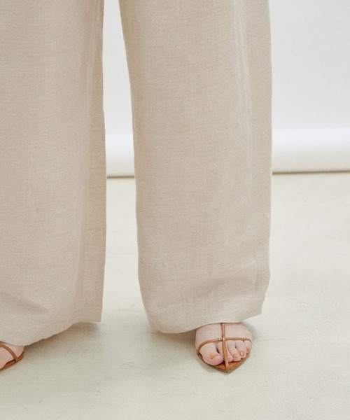 sana（サナ）の「【Sana（サナ）】【セットアップ対応】Wrap slacks（スラックス・レディース・キナリ/チャコールグレー・FREE）」の20枚目の写真