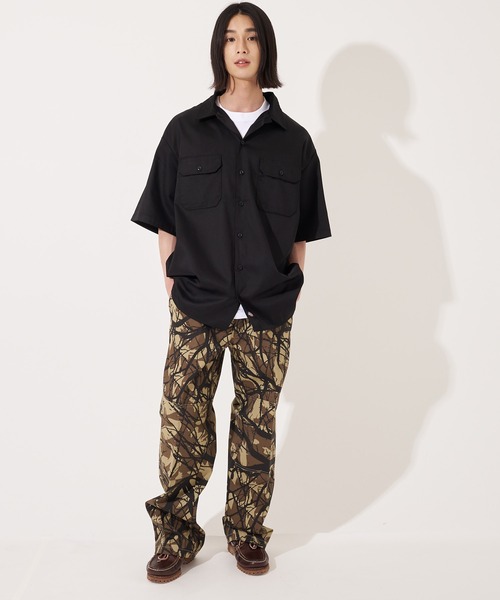 Dickies（ディッキーズ）の「【Dickies】1574 SHORT SLEEVE WORK SHIRT / ディッキーズ 半袖ワークシャツ 両胸ポケット（シャツ/ブラウス・メンズ・ブラック/グリーン/ベージュ/ネイビー/オレンジ/ミント/チャコール・M/L/XL）」の9枚目の写真