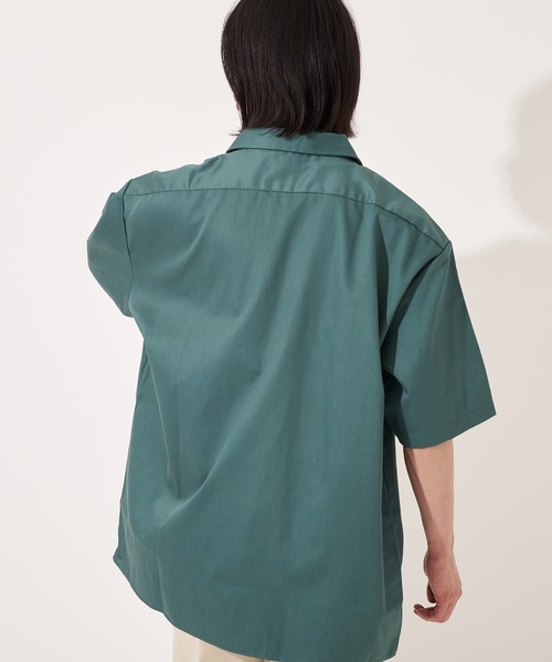 Dickies（ディッキーズ）の「【Dickies】1574 SHORT SLEEVE WORK SHIRT / ディッキーズ 半袖ワークシャツ 両胸ポケット（シャツ/ブラウス・メンズ・ブラック/グリーン/ベージュ/ネイビー/オレンジ/ミント/チャコール・M/L/XL）」の17枚目の写真