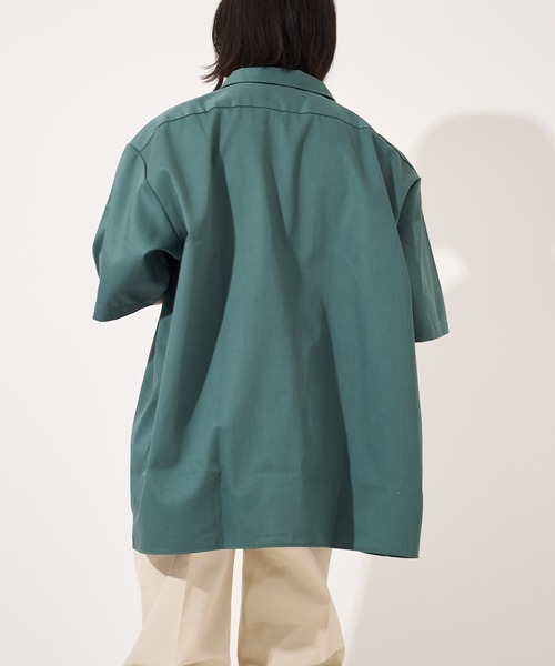Dickies（ディッキーズ）の「【Dickies】1574 SHORT SLEEVE WORK SHIRT / ディッキーズ 半袖ワークシャツ 両胸ポケット（シャツ/ブラウス・メンズ・ブラック/グリーン/ベージュ/ネイビー/オレンジ/ミント/チャコール・M/L/XL）」の18枚目の写真