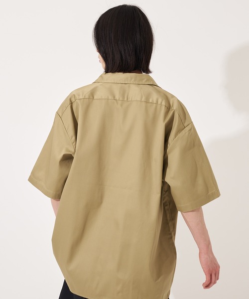 Dickies（ディッキーズ）の「【Dickies】1574 SHORT SLEEVE WORK SHIRT / ディッキーズ 半袖ワークシャツ 両胸ポケット（シャツ/ブラウス・メンズ・ブラック/グリーン/ベージュ/ネイビー/オレンジ/ミント/チャコール・M/L/XL）」の12枚目の写真