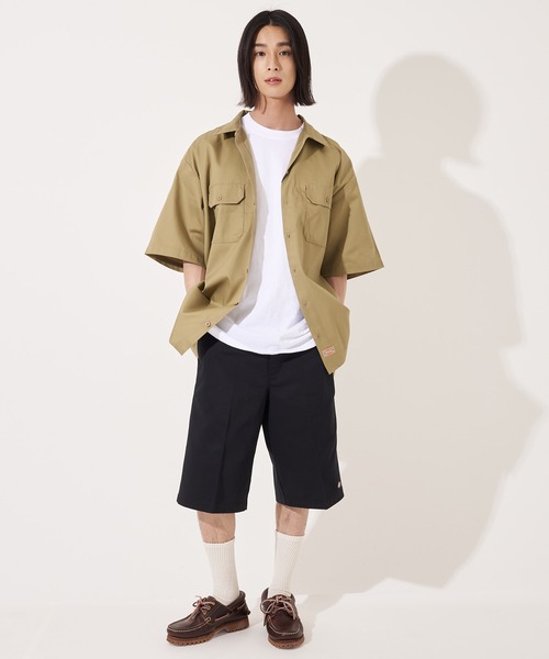 Dickies（ディッキーズ）の「【Dickies】1574 SHORT SLEEVE WORK SHIRT / ディッキーズ 半袖ワークシャツ 両胸ポケット（シャツ/ブラウス・メンズ・ブラック/グリーン/ベージュ/ネイビー/オレンジ/ミント/チャコール・M/L/XL）」の15枚目の写真