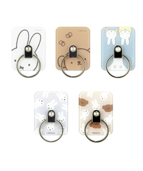 Miffy( ミッフィー)の「miffy/ミッフィー マルチリング(スマホグッズ・レディース・ライトブラウン/ライトブルー/ベージュ/グレー/ホワイト・ONE SIZE)」の6枚目の写真