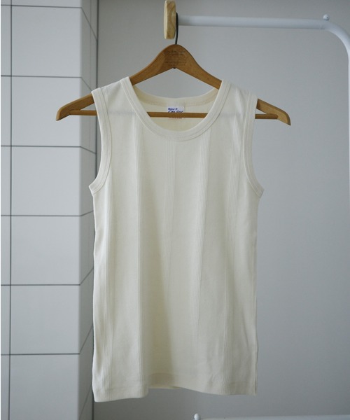 MILLER（ミラー）の「Miller/ミラー　PRIB TANK TOPS Pリブタンクトップ　RM221-2008（タンクトップ・レディース・イエロー/ブラウン/ネイビー/ブルー/アイボリー/チャコールグレー/ブラック/オレンジ/ピンク/その他1/コーラル/ブラック系その他/グレー・FREE/F）」の7枚目の写真