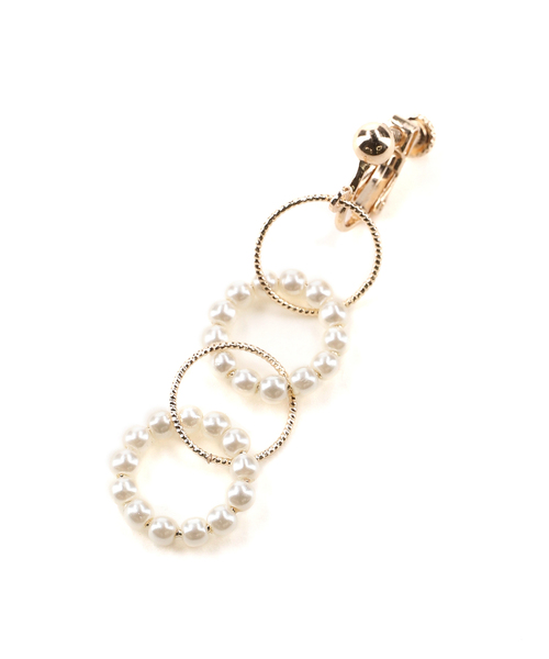 ROPE' PICNIC(ロペピクニック)の「メタル×パールサークルイヤリング(イヤリング・レディース・シルバー/ゴールド・FREE)」の4枚目の写真