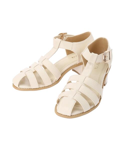 Te chichi（テチチ）の「ヒールアップグルカサンダル（サンダル・レディース・ホワイト/ブラック・37/38）」の8枚目の写真