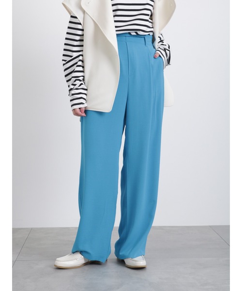 Samansa Mos2 blue(サマンサモスモスブルー)の「ハイウエストパンツ(その他パンツ・レディース・グリーン/ブラック/ライトベージュ/ブルー・フリ-)」の22枚目の写真