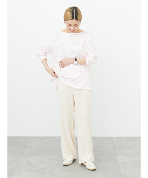 Samansa Mos2 blue(サマンサモスモスブルー)の「ハイウエストパンツ(その他パンツ・レディース・グリーン/ブラック/ライトベージュ/ブルー・フリ-)」の15枚目の写真