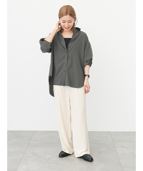 Samansa Mos2 blue(サマンサモスモスブルー)の「ハイウエストパンツ(その他パンツ・レディース・グリーン/ブラック/ライトベージュ/ブルー・フリ-)」の7枚目の写真