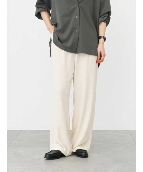 Samansa Mos2 blue(サマンサモスモスブルー)の「ハイウエストパンツ(その他パンツ・レディース・グリーン/ブラック/ライトベージュ/ブルー・フリ-)」の5枚目の写真