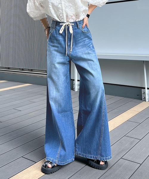 PAGEBOY（ページボーイ）の「イージーワイドデニム（デニムパンツ・レディース・ブルー/ブラック/ブルー系その他・FREE）」の20枚目の写真