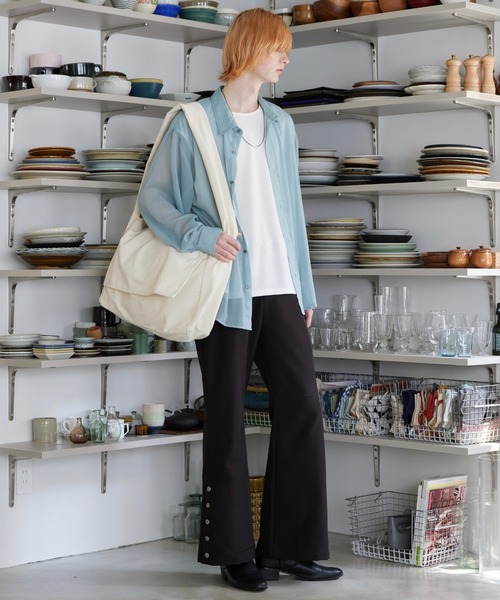 ln fortis（ロンフォルティス）の「ln foris - オーバーサイズシアーシャツ（シャツ/ブラウス・メンズ・ブルー/ブラック・SMALL/MEDIUM）」の21枚目の写真