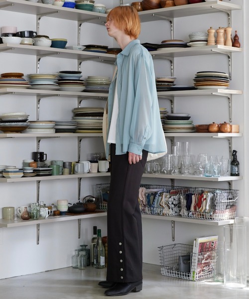 ln fortis（ロンフォルティス）の「ln foris - オーバーサイズシアーシャツ（シャツ/ブラウス・メンズ・ブルー/ブラック・SMALL/MEDIUM）」の22枚目の写真